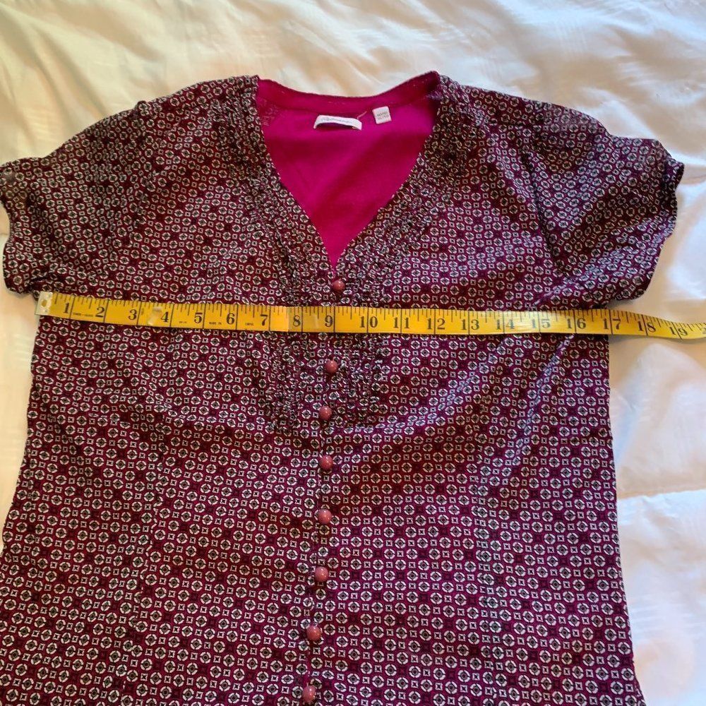 Pretty maroon Blouse, Size XL fits M - Picture 6 of 12